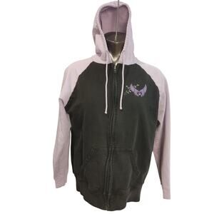 The Animal Rescue Site Women's L Black/Purple Hooded Graphic Sweatshirt